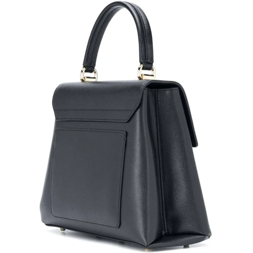 Женская сумка-сэтчел Furla 1927 S Top Handle Bakpaco черная (BAKPACOARE000O6000): Фактура Матовая, Зернистая