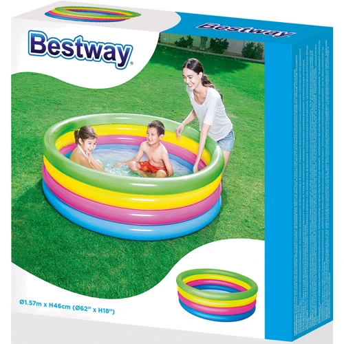 Бассейн Bestway Rainbow 51117 круглый, 157-46 см фото 1
