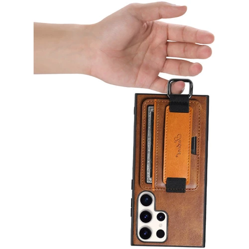 Чохол для телефона Epik Leather Case Wallet and Straps Brown для Samsung S928 Galaxy S24 Ultra: Плівка в комплекті нет