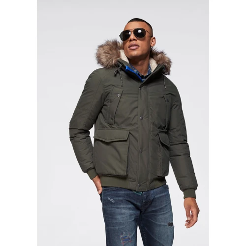 Куртка Jack & Jones 17096054 52 зеленая демисезон с капюшоном