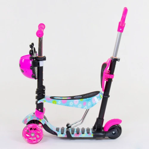 Самокат 5в1 Best Scooter (PU колеса з підсвічуванням) Абстракція Multicolor (84215): Тип коліс литі