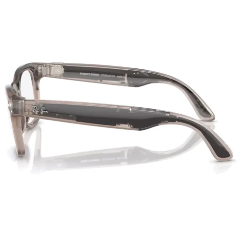 Смарт-окуляри Ray-Ban Meta Wayfarer Shiny Warm Stone- Transitions Clear/Watermelon Red size L (RW4008 6705P5 53-22) фото 5