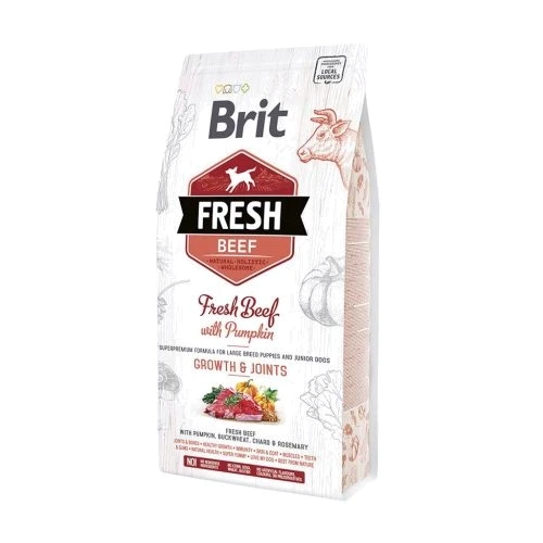 Сухой корм Brit Fresh Beef/Pumpkin для щенков крупных пород 12 кг (8595602530755)