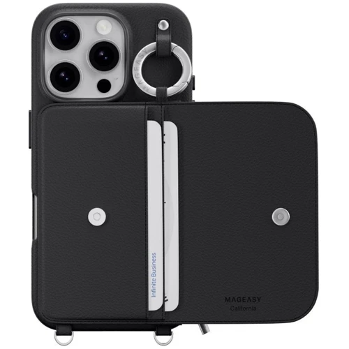 Чехол для iPhone Switcheasy Pouch M Wallet Phone Case with Stand Black (MPH66P264BK24) for iPhone 16 Pro
