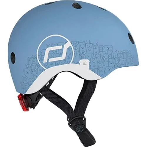 Шолом дитячий Scoot and Ride Світло-синій з ліхтариком 45-51см (SR-210225-STEEL): Виробник Scoot and Ride