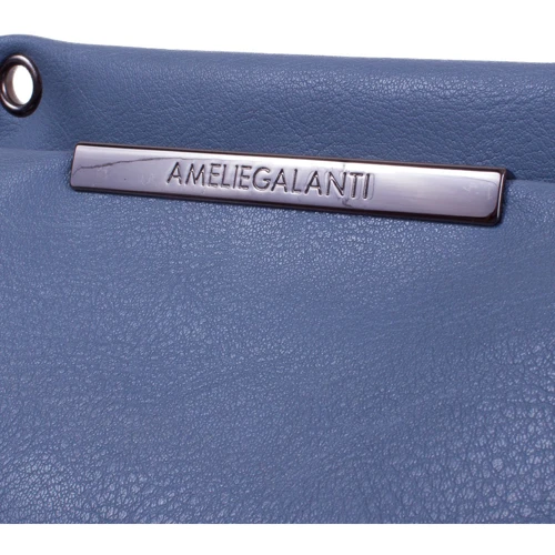 Женская сумка через плечо Amelie Galanti голубая (A991212-blue): Фактура Матовая, Гладкая