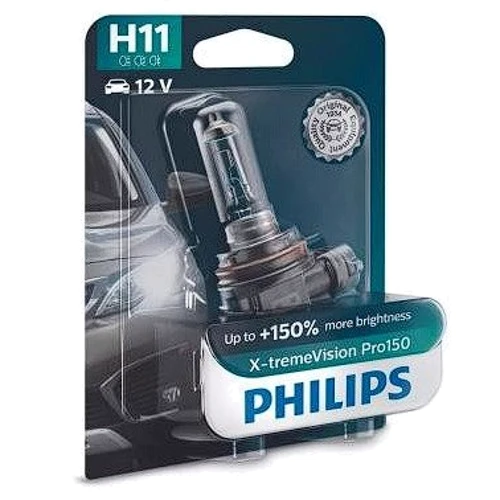 Галогенная автолампа Philips H11 X-tremeVision Pro150 +150% 55W 12V 3450K 12362XVPB1