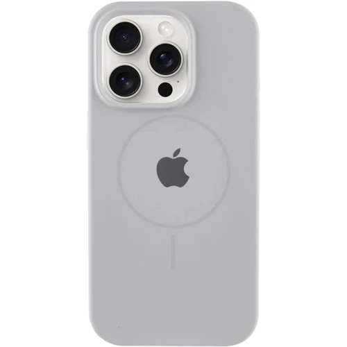 Чехол для iPhone Mobile Case Silicone Full Protective with MagSafe Light Grey for iPhone 15 Plus