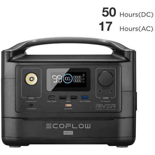 Зарядная станция EcoFlow RIVER Max 576Wh (EFRIVER600MAX-EU): Разъемы для подзарядки Зарядка от сети, Зарядка от автомобиля
