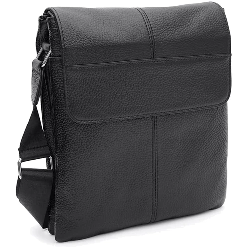 Мужская сумка планшет Borsa Leather черная (K1b064bl-black)