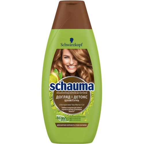 Schwarzkopf Schauma Shampoo 400 ml Шампунь Уход и Детокс для волос с жирными корнями и сухими кончиками
