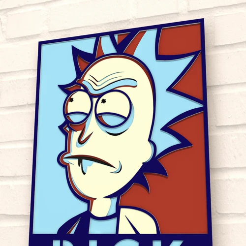 Деревянная картина-раскраска Wortex Woods Постер Рика 35х25 (3DP40008)