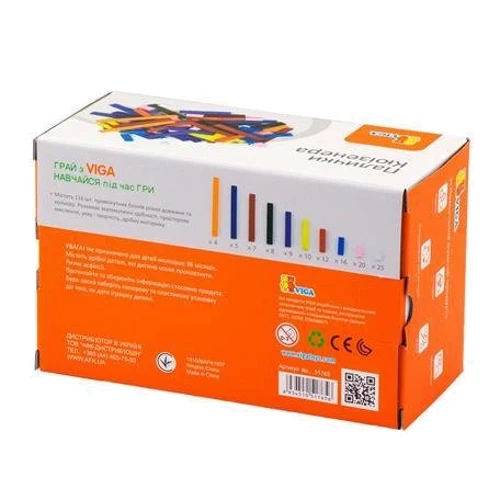 Набір для рахунку Viga Toys Дерев'яні палички Кюїзенера 116 шт (51765)