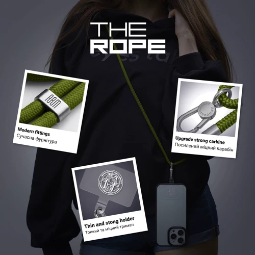 Ремешок для смартфона ArmorStandart Rope Titanium Moss with Clear holder (ARM76100) фото 3