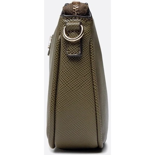 Женская сумка кросс боди GUESS ALEXIE DOUBLE POUCH CROSSBODY оливковая (HWVG8416700-OLV): Тип ручки Без ручки, Со съемным ремнем, На цепочке, Плечевой ремень