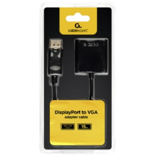 Адаптер Cablexpert Adapter DisplayPort to VGA (AB-DPM-VGAF-02): Цвет черный