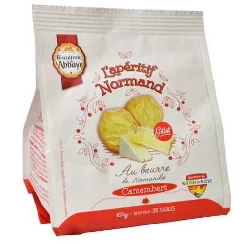Печенье Biscuiterie De L'abbaye с сыром Камамбер 100 г (3226219011041)