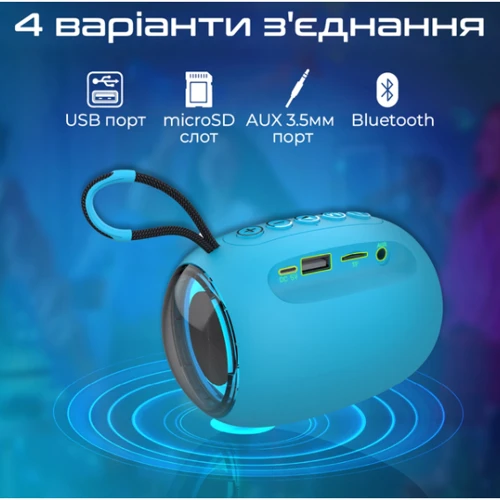 Акустика Promate Capsule-3 Blue (capsule-3.blue): Питание USB
