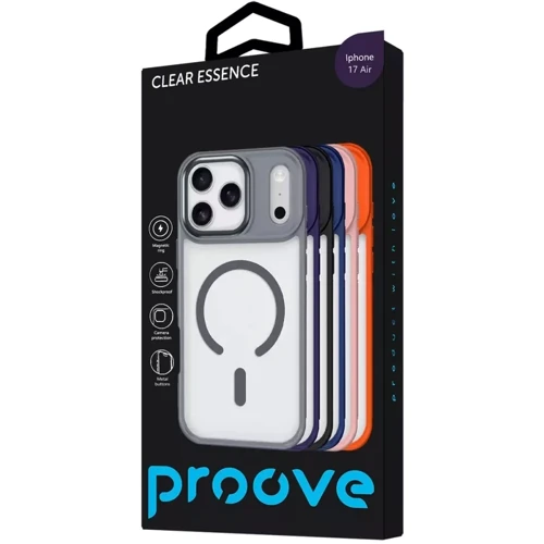 Чехол для iPhone Proove Clear Essence Case with Magnetic Ring Midnight Blue for iPhone 17 Air