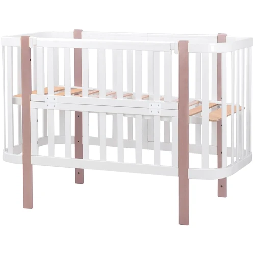 Кровать Babyroom Луна 120x60 набор 80x60 белый / капучино (680870)
