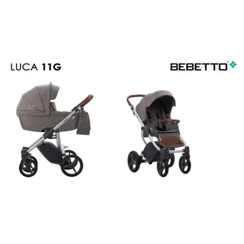 Универсальная коляска 2 в 1 Bebetto LUCA (11) бежева (серая рама) (503.20.18.G11)