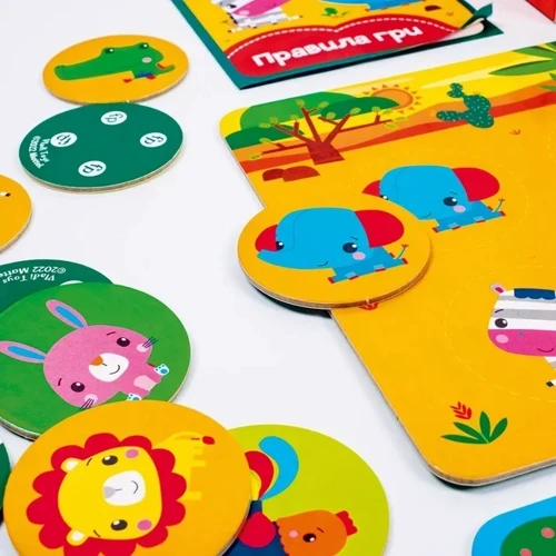 Настольная игра Fisher-price Лото. Изучаем животных (укр) (VT2910-01): Возраст от 2-х лет