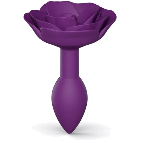 Силиконовая анальная пробка Love To Love OPEN ROSES S SIZE - PURPLE RAIN