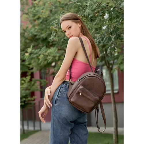 Женский рюкзак Sambag Brix KSH светло-коричневый (11311061): Фактура Матовая, Гладкая