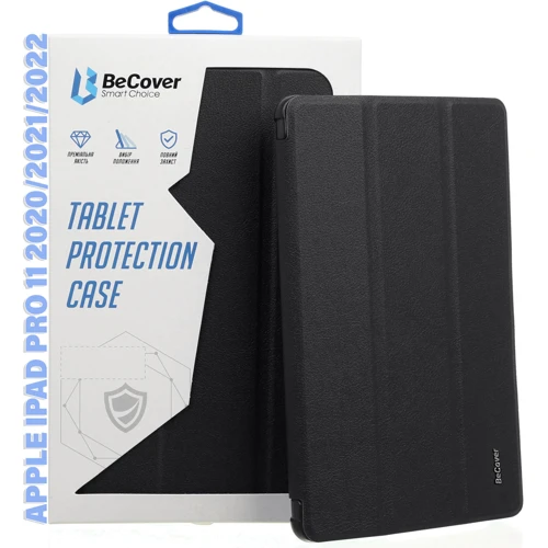 Аксесуар для iPad BeCover Tri Fold Soft TPU з Pencil Mount Black для iPad Pro 11 (2018-2022) (711109) фото 5