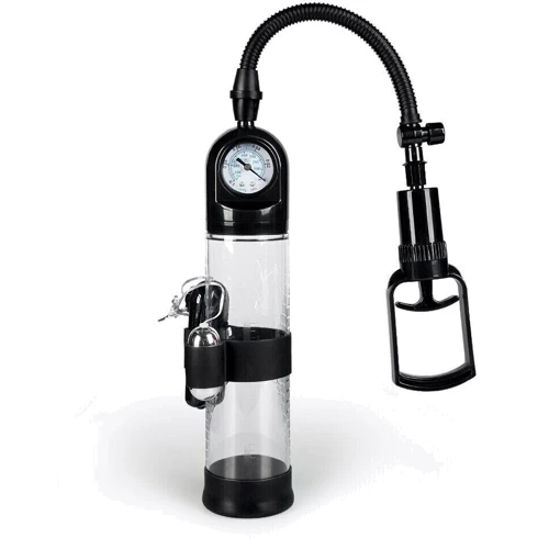 Вакуумная помпа с вибрацией Powerpump MASTER Vibrating - Black&Clear, BS6000034