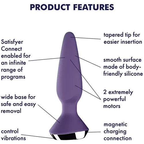 Анальная смарт-пробка Satisfyer Plug-ilicious 1 (фиолетовая)