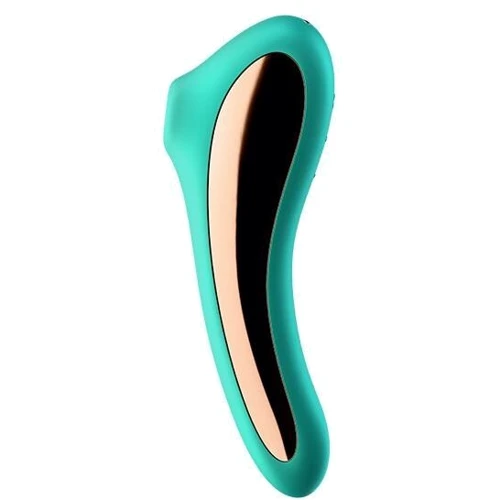 Вакуумный стимулятор с вибрацией Satisfyer Dual Kiss Green