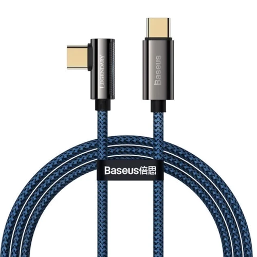 Кабель Baseus Cable USB-C to USB-C Legend Elbow 100W 1m Blue (CACS000603)