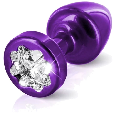 Анальна пробка з стразами Diogol Anni R Clover Purple Кристал 30мм