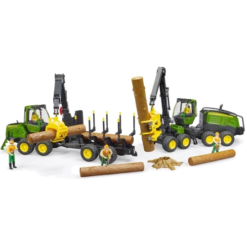 Автомодель Bruder Харвестер John Deere 1270G с 1 колодой (02135) фото 6