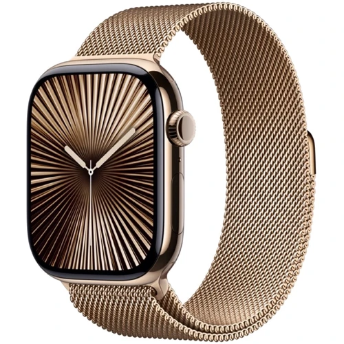 Apple Watch Series 10 42mm GPS + Cellular Gold Titanium Case with Gold Milanese Loop (MX083)