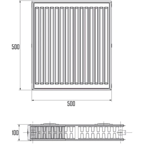 Imas 22-К 500х500 ниж. подкл: Тип радиатора Панельный