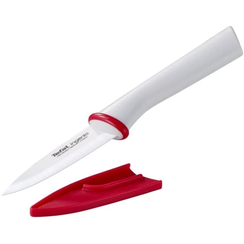 Нож для овощей Tefal Ingenio Ceramic White с чехлом 8 см (K1530314): Лезвие Камни из карбида и керамики