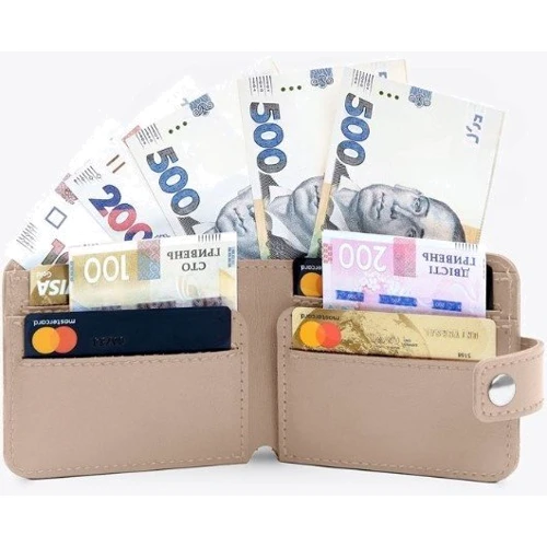 Портмоне The Wings Mini 2.2 светло-бежевое (TW-PM-2-2-light-beige): Формат кошелька Вертикальный