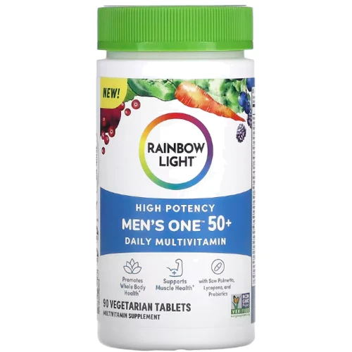 Rainbow Light Men's One 50+ Daily Multivitamin, High Potency Мультивитамины для мужчин 50 + 90 таблеток