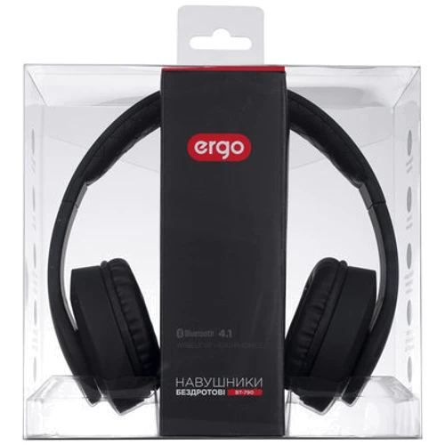 Наушники Ergo BT-790 Black: Тип конструкции полноразмерные