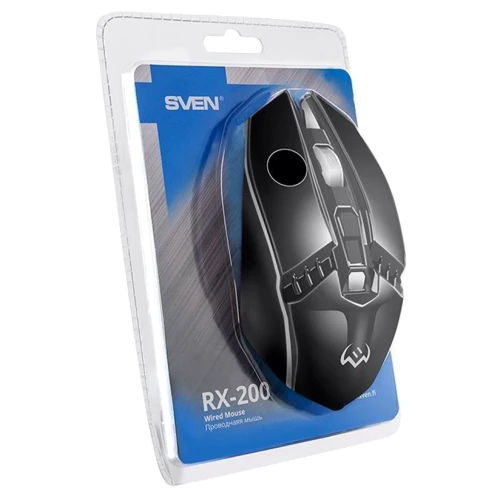 Мишка Sven RX-200 Black: Тип сенсора оптичний