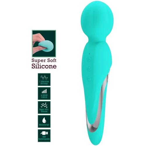 Вибромассажер LYBAILE Pretty Love Walter USB Тurquoise (BI-014622-4)