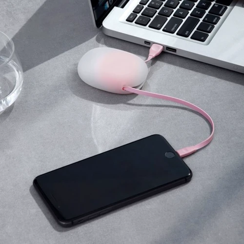 Кабель Baseus USB Cable to Lightning Lets Go Little Reunion One-Way Stretchable 2A 1m Pink (CALRN-24) фото 7