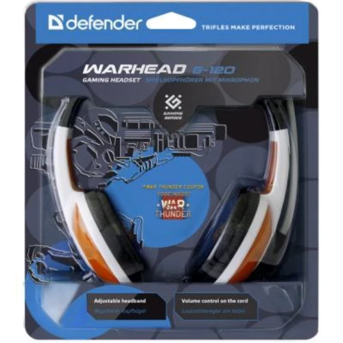 Наушники Defender Warhead G-120 Red/White (64098) фото 6