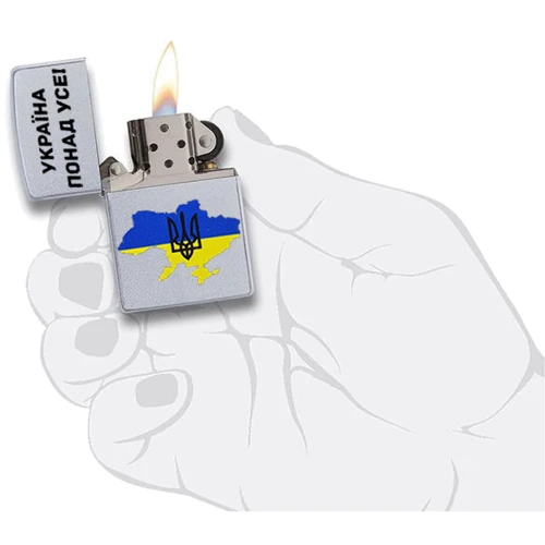 Зажигалка Zippo 205 Україна понад усе фото 2