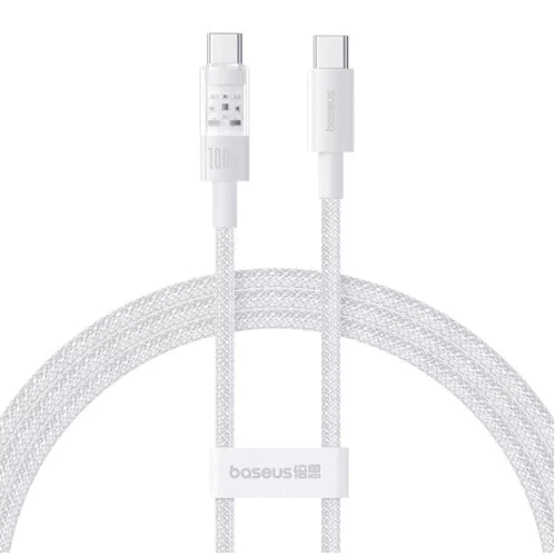 Кабель Baseus Cable USB-C to USB-C Gem Fast-Charging Data 100W 1m White (P10373000211-00)