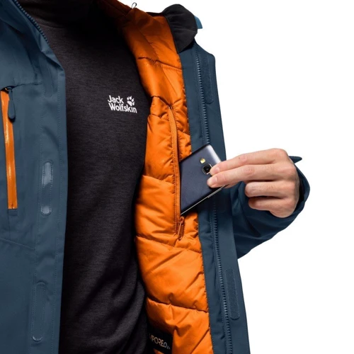 Куртка Jack Wolfskin Troposphere Jacket 1111711-1249 50 синяя зимняя с капюшоном: Фасон Прямой