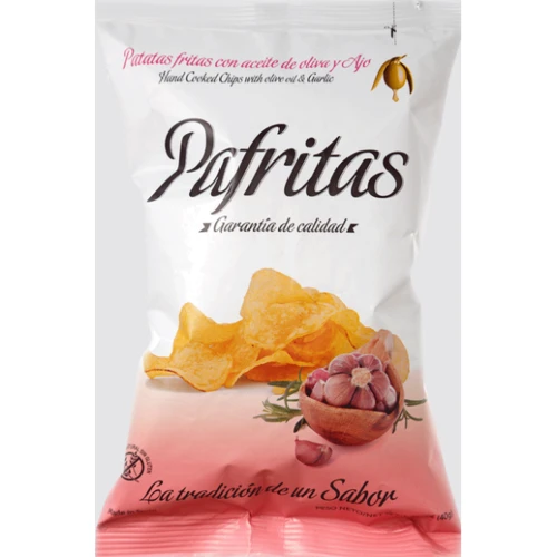 Чипсы картофельные Pafritas с чесноком 40 г (8436004743216)