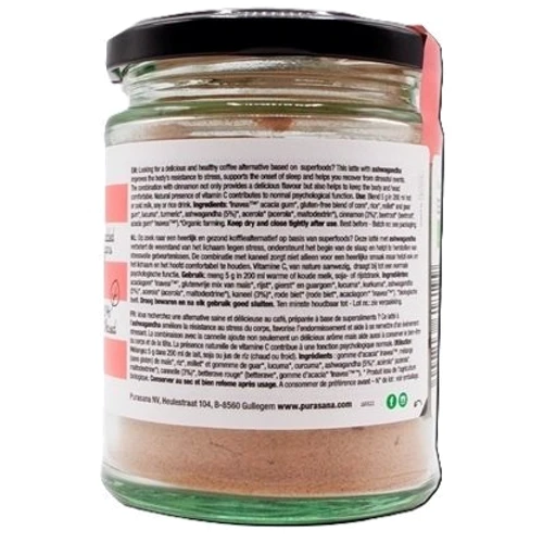 Напій розчинний Purasana Ashwagandha Cinnamon Latté органічний 120 г (5400706618199): Вид напою Напиток растворимый